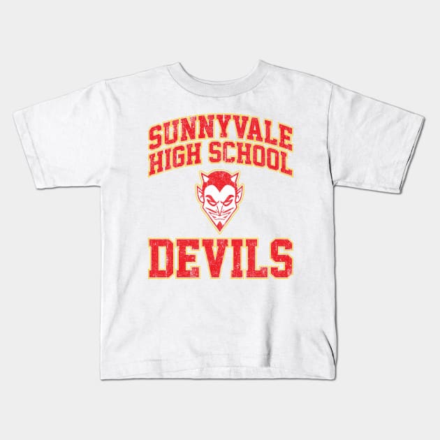 Sunnyvale High School Devils (Variant) Kids T-Shirt by huckblade